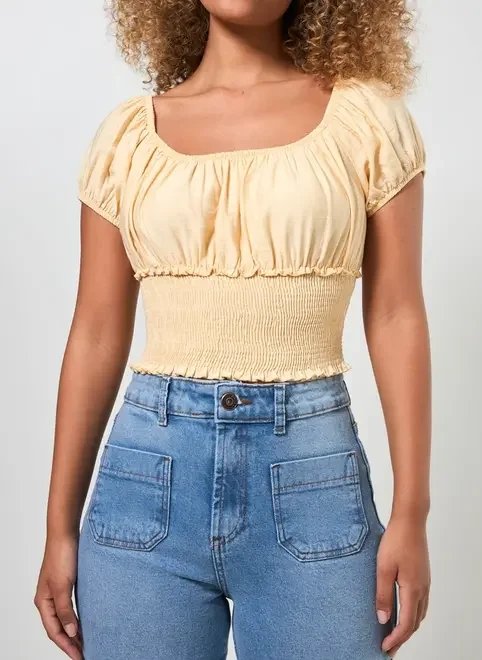 cropped lastex amarelo manteiga cropped lastex amarelo manteiga