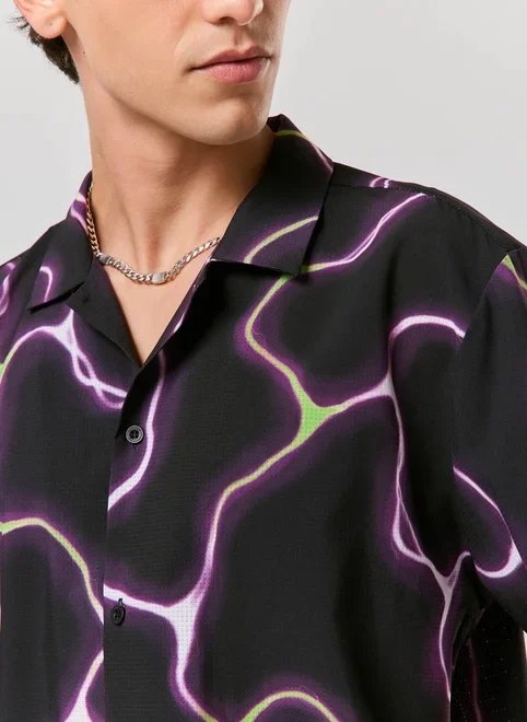 camisa preta estampa cyber camisa preta estampa cyber