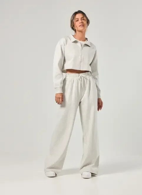 casaco de moletom cropped mescla casaco de moletom cropped mescla