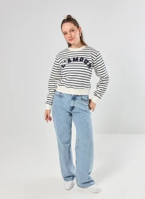 moletom listrado l'amour moletom listrado l'amour