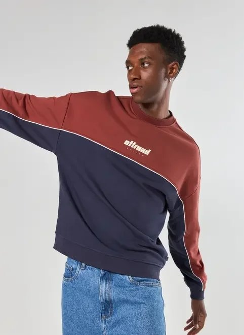 moletom bicolor vermelho com azul moletom bicolor vermelho com azul