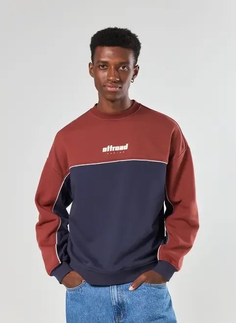 moletom bicolor vermelho com azul moletom bicolor vermelho com azul