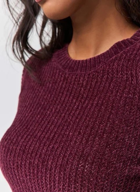 blusa manga longa chenille blusa manga longa chenille