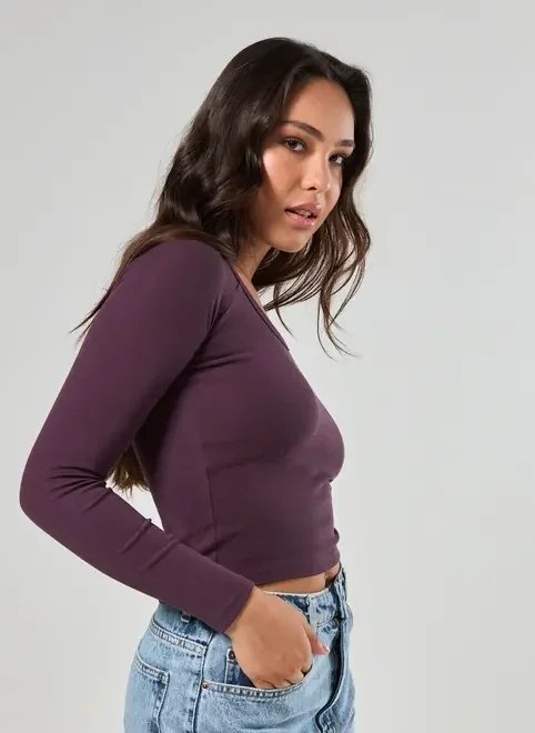 blusa manga longa decote v blusa manga longa decote v