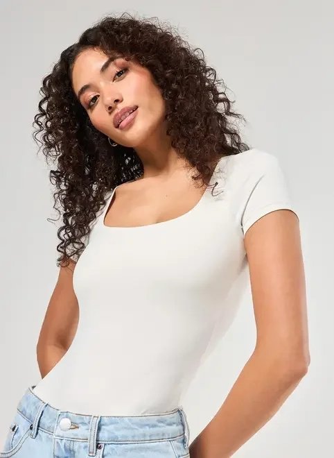 body poliamida decote reto body poliamida decote reto