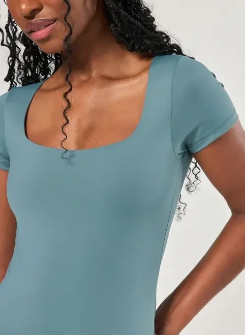 body poliamida decote reto body poliamida decote reto