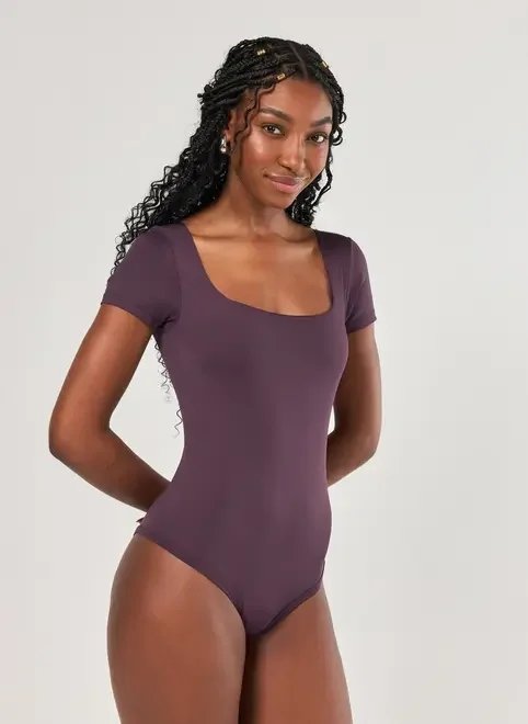 body poliamida decote reto body poliamida decote reto