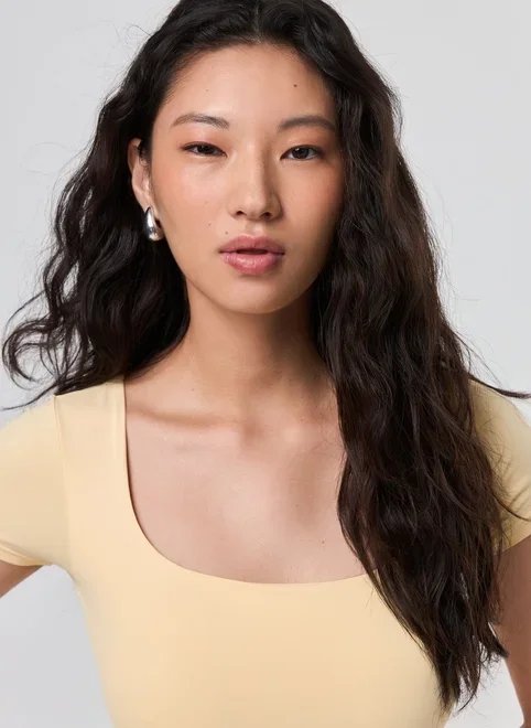 body poliamida decote reto body poliamida decote reto