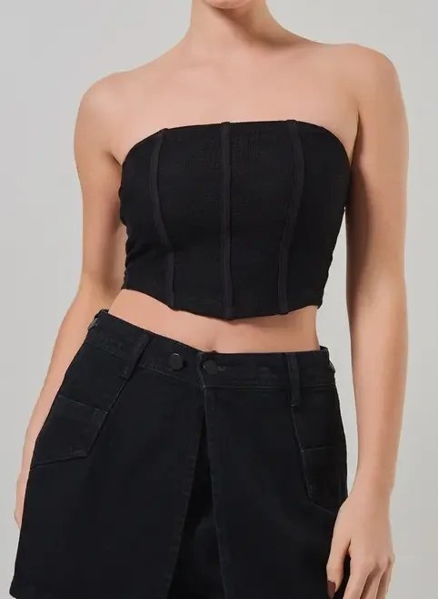 cropped estilo corselet preto renda cropped estilo corselet preto renda