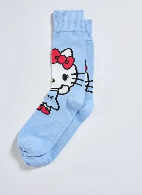 meia azul hello kitty meia azul hello kitty