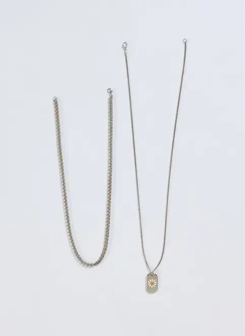 conjunto colar e corrente plaquinha margarida conjunto colar e corrente plaquinha margarida