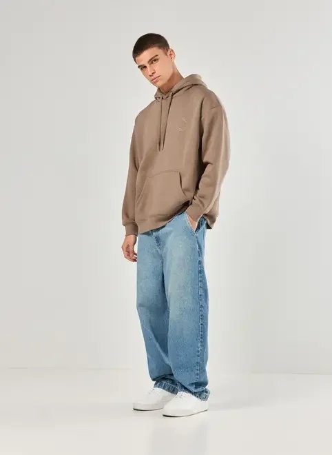 moletom oversized marrom world moletom oversized marrom world