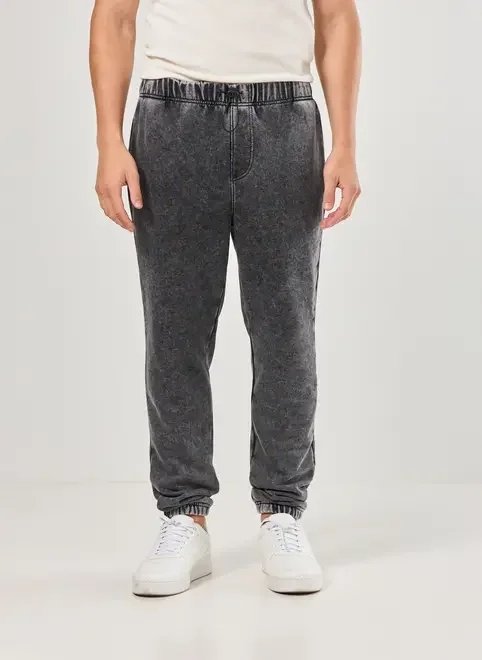 calça moletom jogger preta estonada calça moletom jogger preta estonada