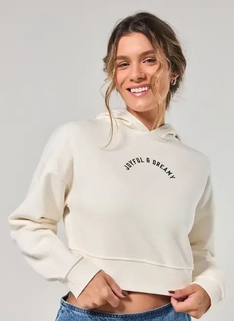 moletom cropped off-white bordado moletom cropped off-white bordado