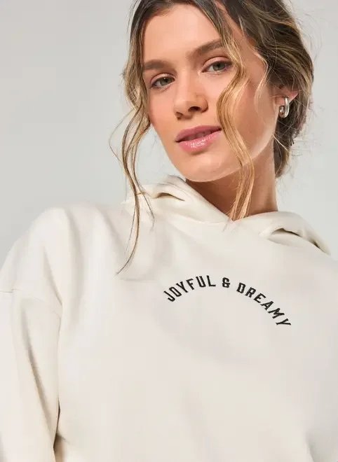 moletom cropped off-white bordado moletom cropped off-white bordado