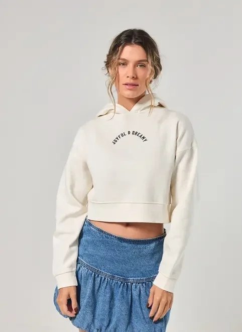 moletom cropped off-white bordado moletom cropped off-white bordado