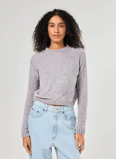 blusa manga longa tricô cinza blusa manga longa tricô cinza