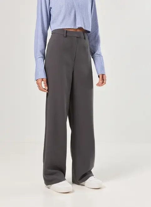 calça alfaiataria reta chumbo calça alfaiataria reta chumbo