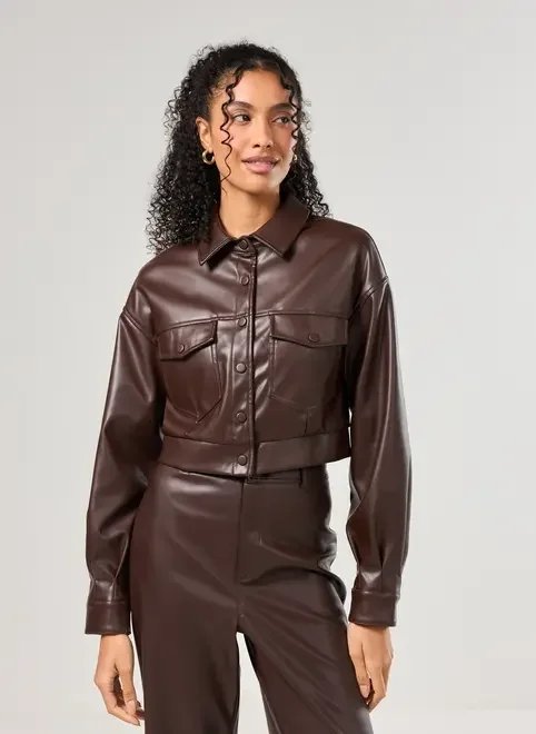 jaqueta poliuretano marrom jaqueta poliuretano marrom