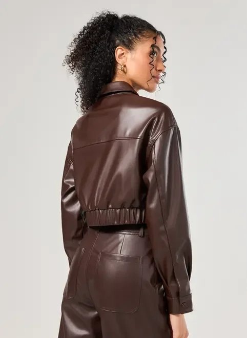 jaqueta poliuretano marrom jaqueta poliuretano marrom