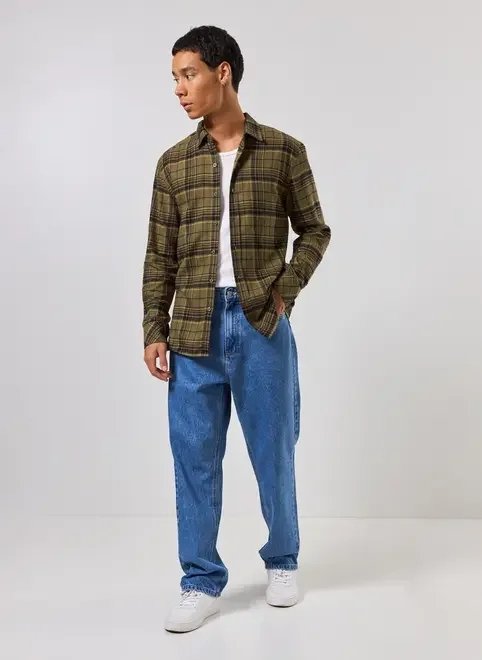 camisa flanela xadrez manga longa camisa flanela xadrez manga longa