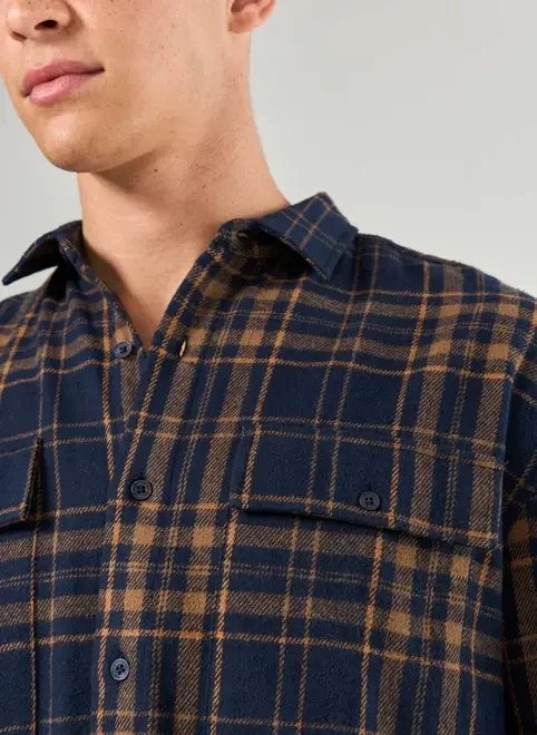 camisa manga longa xadrez oversized camisa manga longa xadrez oversized