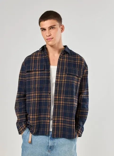 camisa manga longa xadrez oversized camisa manga longa xadrez oversized