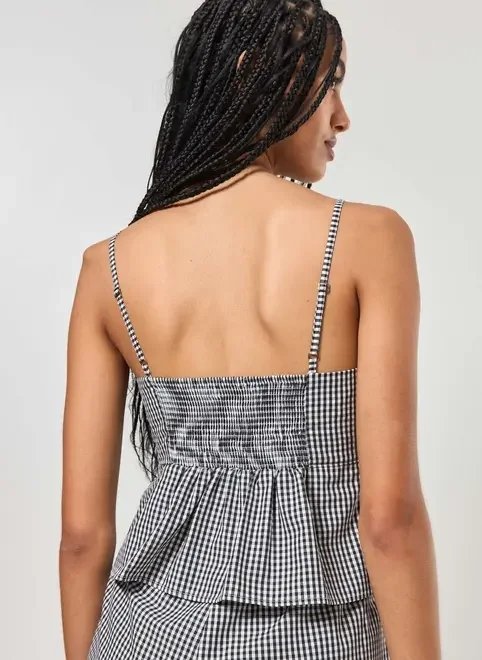 blusa peplum quadriculado vichy blusa peplum quadriculado vichy