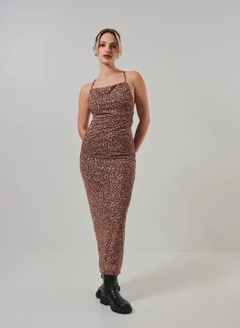 vestido midi tule oncinha vestido midi tule oncinha