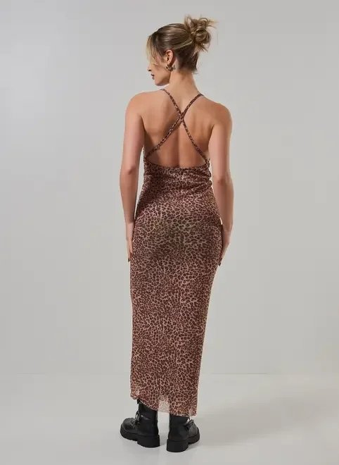 vestido midi tule oncinha vestido midi tule oncinha