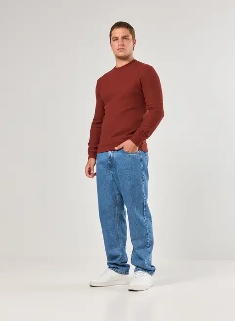 camiseta manga longa bordô texturizada camiseta manga longa bordô texturizada