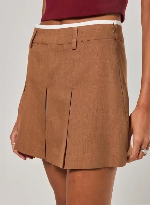 saia plissada caqui saia plissada caqui