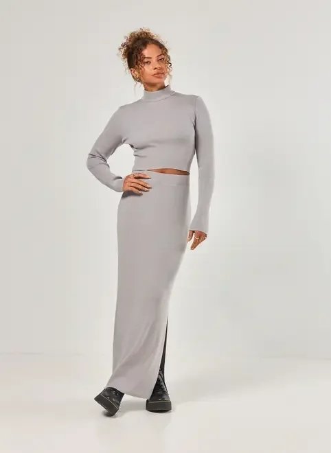 saia longa de tricô saia longa de tricô