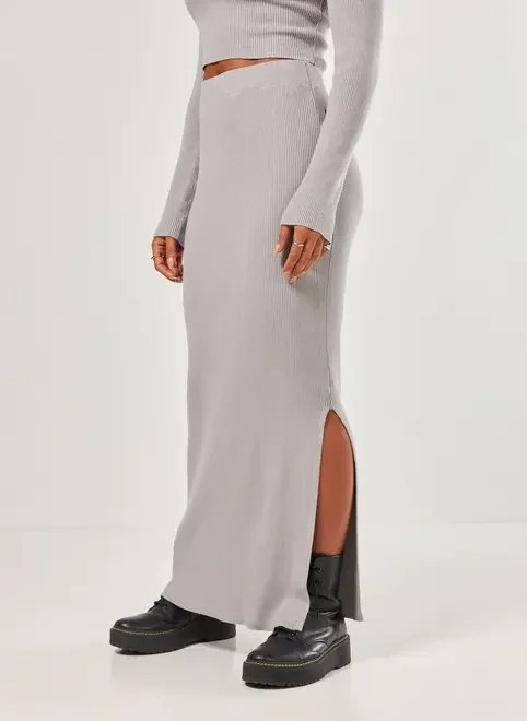 saia longa de tricô saia longa de tricô