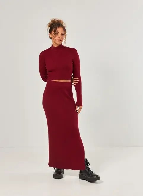 saia longa de tricô saia longa de tricô