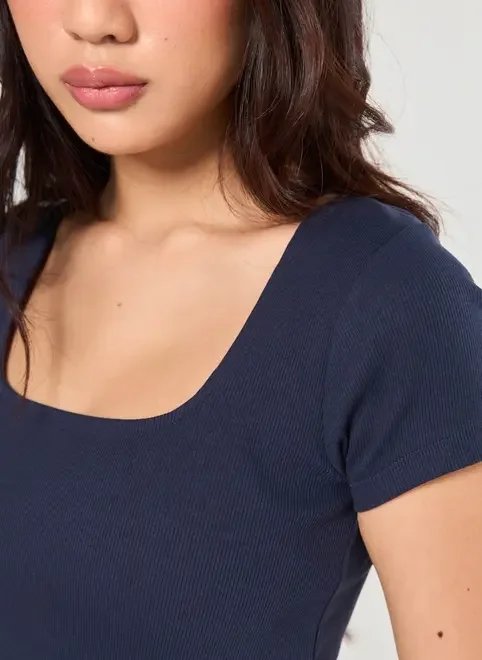 blusa de ribana decote quadrado blusa de ribana decote quadrado