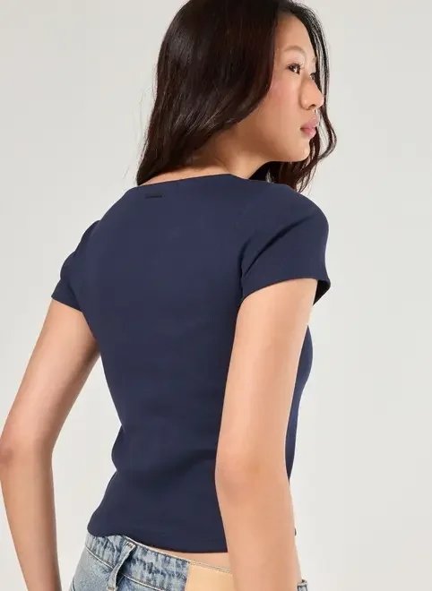 blusa de ribana decote quadrado blusa de ribana decote quadrado