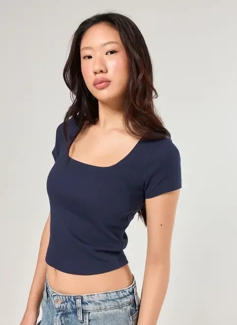 blusa de ribana decote quadrado blusa de ribana decote quadrado