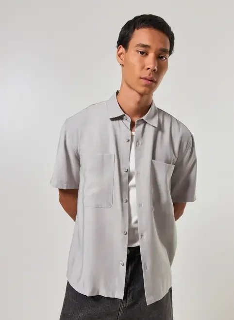 camisa box cinza camisa box cinza