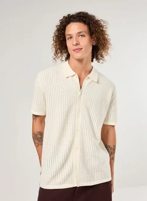 camisa manga curta malha retilínea camisa manga curta malha retilínea