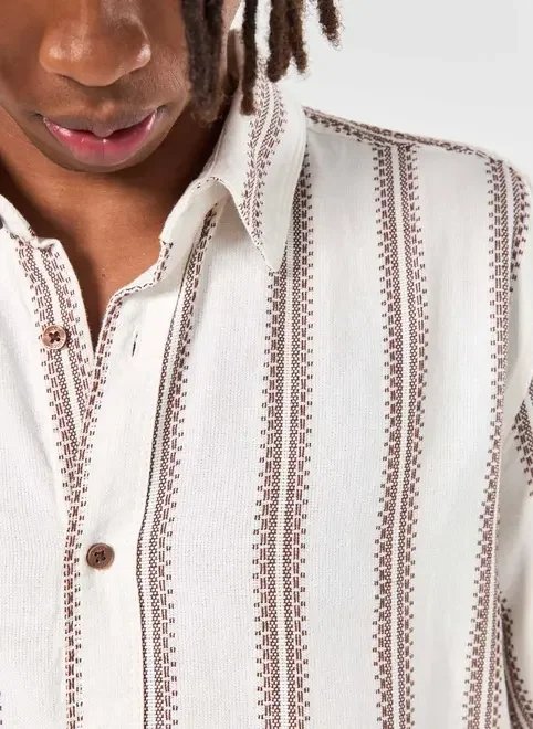 camisa box listras bordadas camisa box listras bordadas