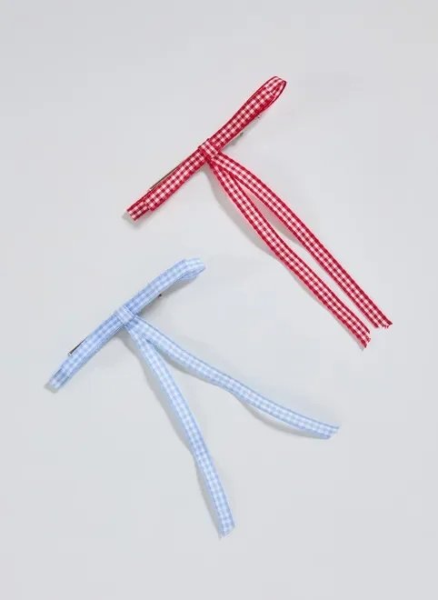 kit laços quadriculados vermelho e azul kit laços quadriculados vermelho e azul