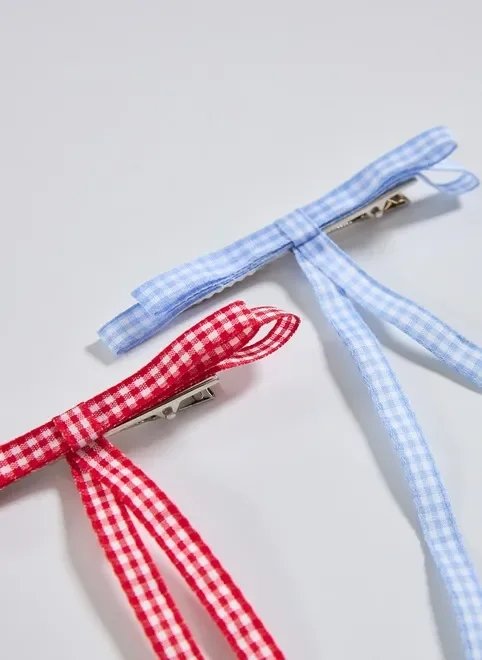 kit laços quadriculados vermelho e azul kit laços quadriculados vermelho e azul