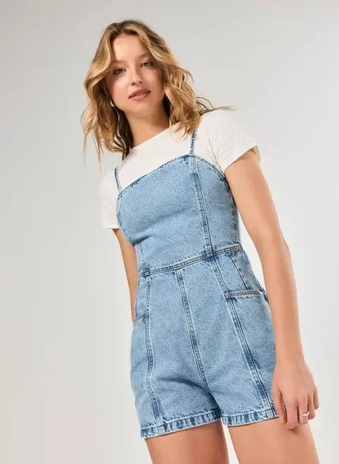 macaquinho jeans justo macaquinho jeans justo