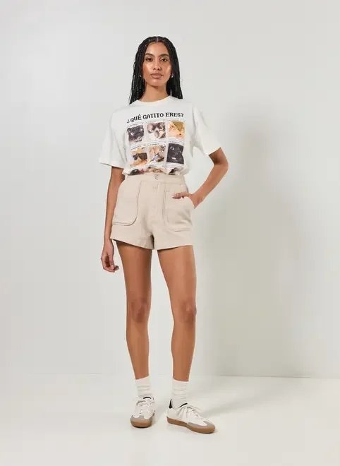 short mom sarja texturizada short mom sarja texturizada
