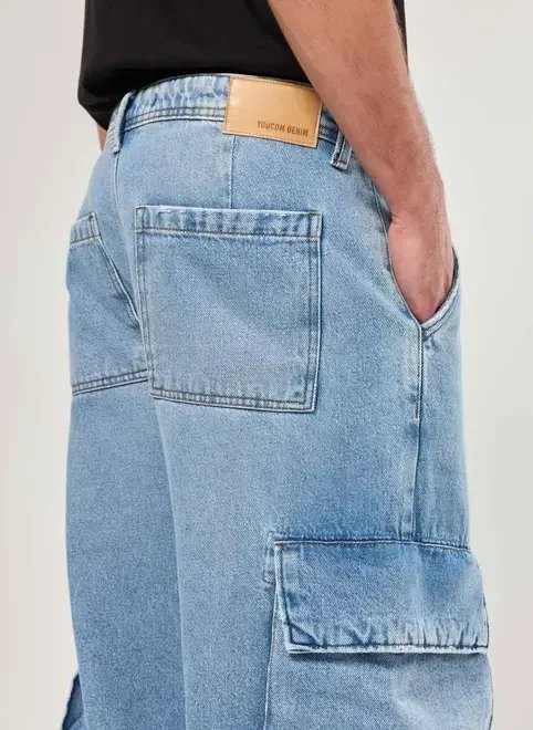 calça jeans baggy bolsos cargo calça jeans baggy bolsos cargo