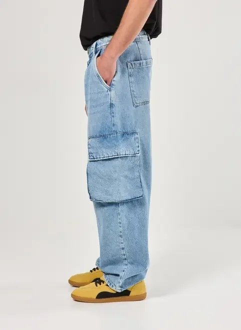 calça jeans baggy bolsos cargo calça jeans baggy bolsos cargo