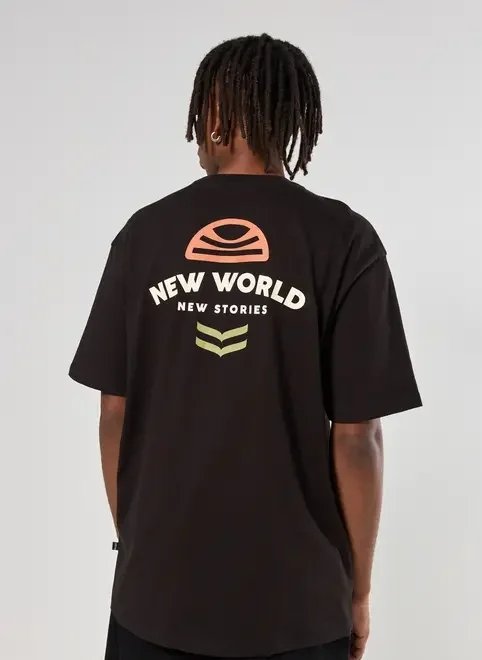 camiseta comfort preta new world camiseta comfort preta new world