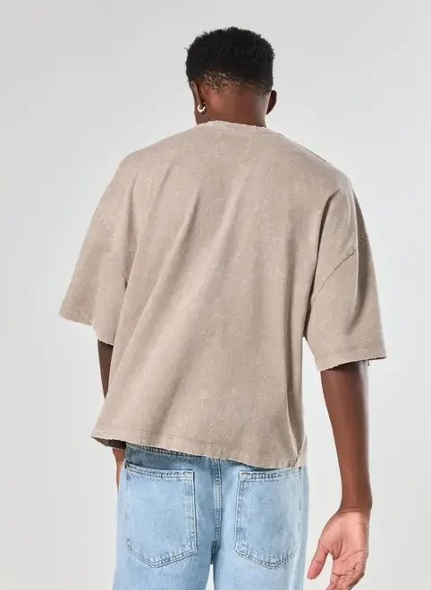 camiseta cropped oversized marmorizada camiseta cropped oversized marmorizada