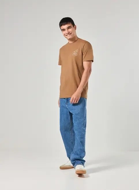 camiseta regular marrom mountain camiseta regular marrom mountain